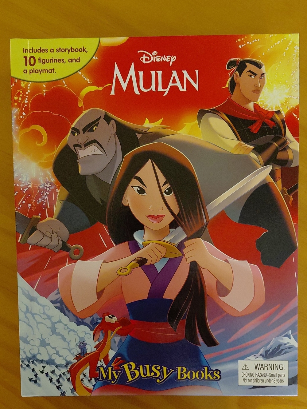 New Disney Mulan "My Busy Books" Book & Playset